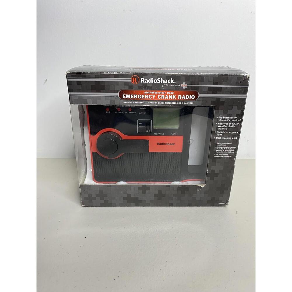 Emergency CRANK RADIO -  AM/FM/WEATHER - BUILT IN LIGHT - USB CHARGING PORT NEW